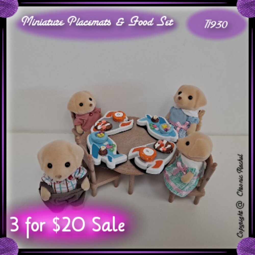 4-Pack Flying Placemat Glued-Together Breakfast Meals